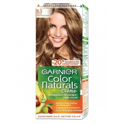 GARNIER COLOR NATURALS 6.3 MOCCA — NOURISHING CREAM PERMENANT HAIR COLOR 150 GM